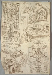Sześć studiów dekoracyjnych; Verso, Studium anatomiczne