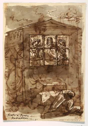 Szkicownik Folio, Papież Sykstus II i Diakon