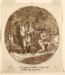 Arcykapłan karze westalkę, Sala Numa Pompilius, Palazzo Milzetti, Faenza
