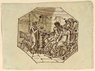 Wergiliusz czyta pochwałę Marcellusa Lukrecji i Augustowi, Palazzo Cavina, Faenza