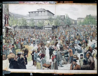 Widok Les Halles, 1885