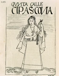 Portret tkacza (rysunek tuszem)