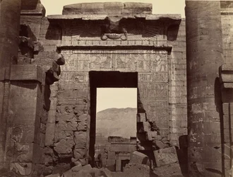 Detale bramy wejściowej do świątyni, Medinet Habu