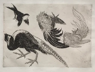 Serwis obiadowy Serwis Rousseau: Bażanty i ptaszek nr. 18, 1866.