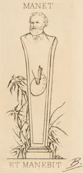 Ekslibris Maneta, 1875.