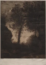 Krajobraz: Zachód słońca według Corot