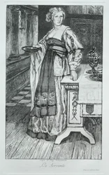 Służąca według H. Leysa, 1868.