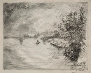 Widok na most Saint-Pères, 1877.