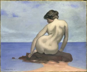 Kąpiący się na skale, 1910.