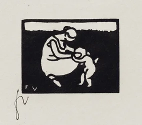 Kąpiący się z dzieckiem, IX z „Les Petites Baigneuses”, 1893