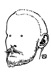 Portret Julesa Renarda (1864-1910). Grawerowanie autorstwa Felixa Edouarda Vallottona (1865-1925)