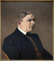 Portret Octave Mirbeau (1848-1917), pisarza, francuskiego dziennikarza, Obraz olejny Felixa Vallottona (1865-1925), wykonany w 1902 roku. Fotografia, KIM Youngtae, Grenoble, Musee de Grenoble.