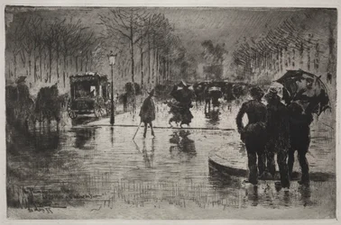 Artyści powracający z Salonu, 1877.