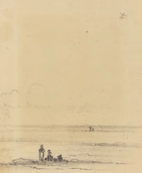 Postacie na brzegu [verso], ok. godz. 1875.