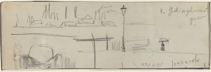 Gillingham Pier, Londyn [verso], c. 1884.