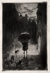 Deszcz i parasol