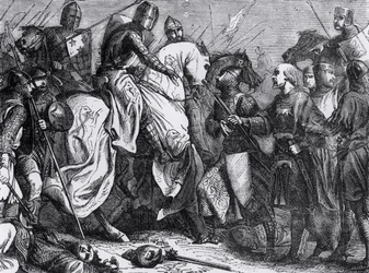 Henryk III (1207-72) w bitwie pod Lewes, 14 maja 1264