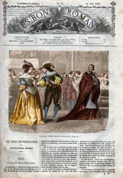 Seria rzymska: „Trzej muszkieterowie” Aleksandra Dumasa (1802-1870) Ilustracja do rozdziału XXII w „Dobrych powieściach”