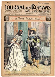 Serial rzymski: „Trzej muszkieterowie” Aleksandra Dumasa (1802-1870). Król Ludwik XIII (1601-1643) zapowiada królowej Annie (1601-1666), że będzie musiała założyć diamentowe ćwieki na bal organizowany w ratuszu. W „” Le Journal des roman