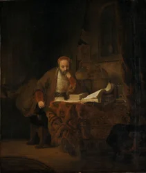 Uczony w swoim gabinecie, ok. 1640 (olej na płótnie)