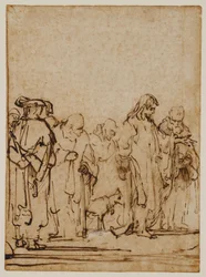 Chrystus z uczniami i/lub faryzeuszami