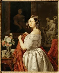 Młoda dama w toalecie