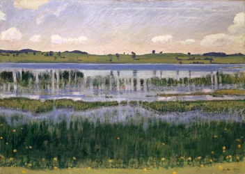 Jezioro Burgäschi w pobliżu Langenthal, około 1901 r.