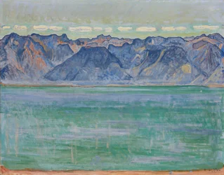 Jezioro Genewskie z Alpami Sabaudzkimi, c. 1905.