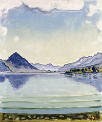 Jezioro Thunersee w Leissingen, 1909