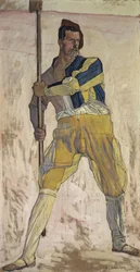 Wojownik z halabardą, ok.1898