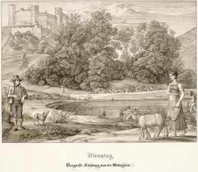 Wtorek: Zamek w Salzburgu widziany z południa