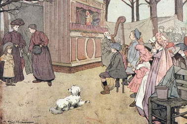 Szalony teatr, w Imagier z dzieciństwa, ok. 1900 (rycina)