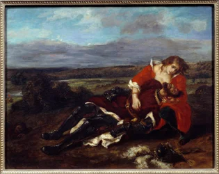 Śmierć Lary. Obraz Eugene Delacroix (1798-1863)