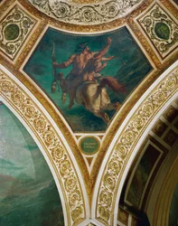 Freski ze spandreli głównej sali Assemblee nationale w Paryżu: Edukacja Achillesa (fresk)