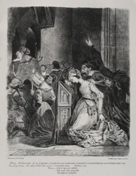 Ilustracje do Fausta: Małgorzata w kościele, 1828.