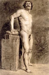 Męska figura akademii, prawdopodobnie Polonais, stojąca, 1821