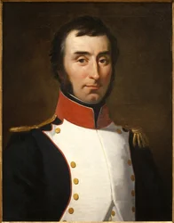 Portret Andre Masseny (1758-1817, księcia Rivoli i księcia Essling, marszałka cesarstwa), dowódcy 2. batalionu Var (1792). Obraz Ferdinanda Wachsmutha (1802-1869), olej na płótnie
