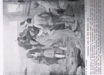 Życie duszpasterskie w epoce brązu, ilustracja z „Historii narodów Hutchinsona”, ok. 1910