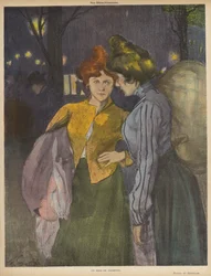 Dwie praczki na pogawędce (kolor lito)