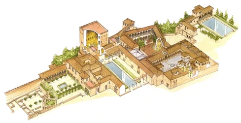 Alhambra, Grenada, Hiszpania. Pałace królewskie