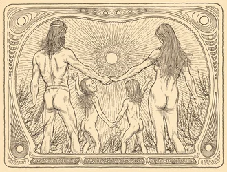 Sonnenwanderer, tablica 12, z teki „Lebenszeichen”, wyd. 1908 w Berlinie przez Fritza Heydera Verlag