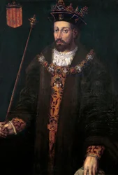 Portret Alfonsa (Alfonsa) III Katalonii, IV Aragońskiego, zwanego debonnaire (1299 - 1336), króla Aragonii i Sardynii (1327-1336)