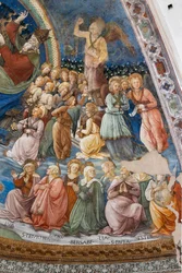Święci i aniołowie, fragment Koronacji Maryi