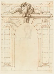 Recto: portal; Verso: Portret młodego wojownika