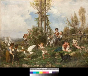 Wiosna (Spring) Obraz autorstwa Filippo Palizzi (1818-1899) 1868 Kolekcja prywatna
