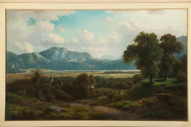 Pejzaż archaiczny (olej na desce)