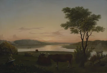 Wlot Nowej Anglii z autoportretem, 1848