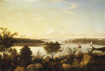 Rzeka Annisquam patrząca w stronę zatoki Ipswich, 1848