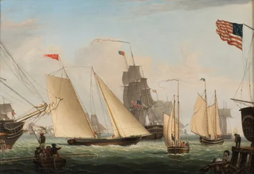 Jacht Northern Light w Boston Harbor, 1845