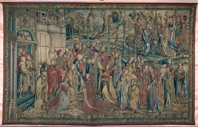 Batszeba zamówiona do Pałacu, Gobelin Dawida i Batszeby, ok. 1510-15